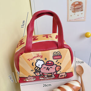 กระเป๋าใส่กล่องอาหารกลางวันแบบถือพกพา สำหรับใส่กล่องข้าว รุ่นใหม่ สำหรับเด็กนักเรียนและผู้สูงอายุ ใช้งานได้นาน ทนทานต่อการล้าง