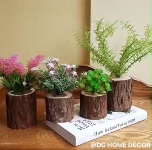 Chậu Giả Thân Gỗ Trồng Cây  Chậu Cây Giả Trang Trí Nhà Cửa Văn Phòng Lớp Học Cửa Hàng Quán Cafe DC-259