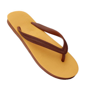 Dép Xỏ Ngón Đế Bằng Đế Cao Su Màu Nâu Nguyên Chất Cho Nam Đi Biển Mùa Hè Thường Ngày Chống Trượt Bền Cho Cặp Đôi