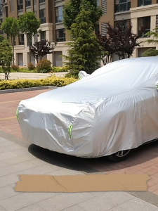 Car Cover Silver Coated Outdoor Protection Waterproof High Quality UV Sunproof Tutup Selimut Penutup kereta Myvi 汽車遮陽