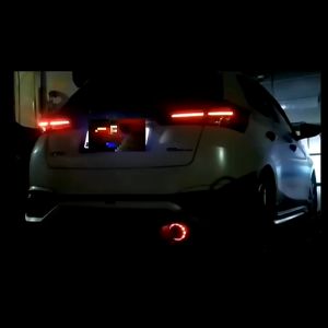 Universal LED Tip Pipe Carbon Fibre Exhaust Muffler Light Flaming Straight Car Modified Single Outlet Exhaust