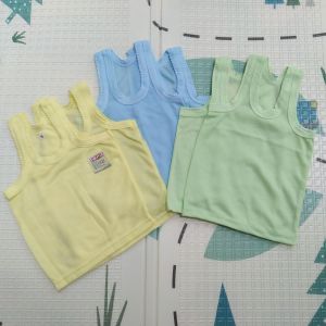 6pcs Kaos Daleman bayi / singlet bayi warna ukuran S
