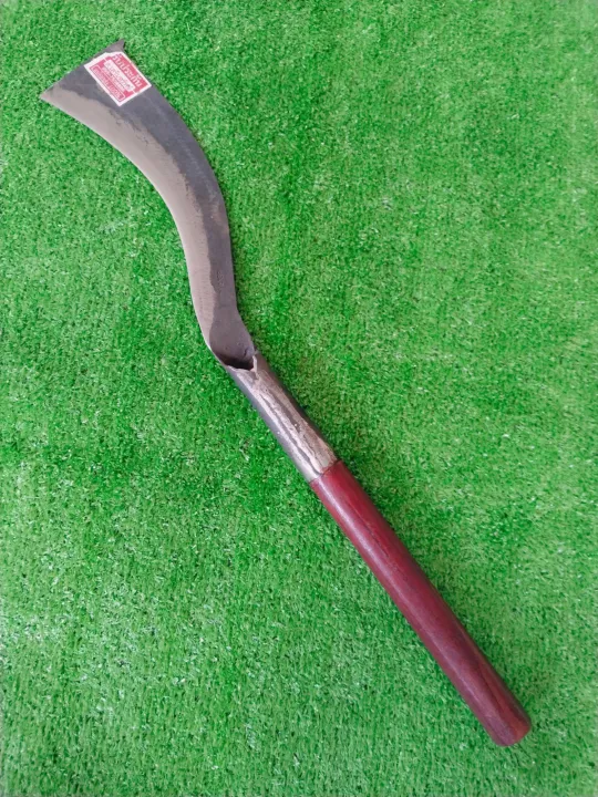 มีดปะขอหวดด้ามไม้ มีดช่างเสริม สำหรับตัดไม้ ถางหญ้า