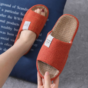Dép Nam Vải Lanh Mùa Xuân Thu Trong Nhà Thoáng Khí Chống Trượt Ồn Ồn Đế Dày Bốn Mùa Cotton Lanh Dép Đi Trong Nhà Thoải Mái Thoáng Khí