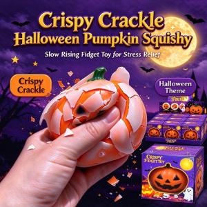 Halloween Wax Squishy With Box Realistic Food Squishy Crunchy Crackling Crack ASMR Squeeze Toy Stress Relief Sensory Toy Halloween Party Gift Cute Food Squishy Collectible