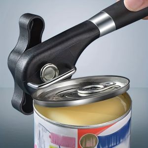 Plastic Hand-actuated Can Opener Safety Kitchen Tools Easy Grip Side Cut Manual Opener for Cans Lid Kitchen Gadgets