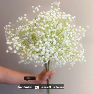 20 Bó Hoa Nhân Tạo Sống Động Dành Cho Trẻ Em - Hoa Trắng Hồng Và Tím Chân Thực Để Trang Trí Đám Cưới