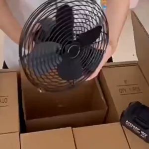 พัดลมแบตเตอรี่ไร้สาย พัดลมแบตเตอรี่ลิเธียม พัดลมไฟฟ้าแบบพกพา พัดลม 6/8 นิ้ว สำหรับ พัดลมพลังสูงแบบพกพา พัดลมแบตเตอรี่ แบต48V ใช้งานได้นานขึ้น ทำความสะอาดง่าย ถอดประกอบสะดวก เหมาะสำหรับสำนักงาน หอพัก และแผงขาย