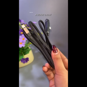 AVIDUS CB24C 240w Type-C Fast Charging 2-in-1 Foldable Phone Holder Braided Data Cable With Stand For Phone Tablet