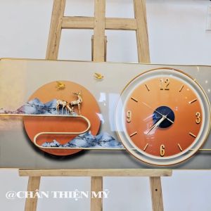 Đồng Hồ Tráng Gương Treo Tường Gấu BearBrick Quà Tặng Tân Gia Quà Khai Trương Decor Trang Trí Nhà Cửa CĐHNBB-02