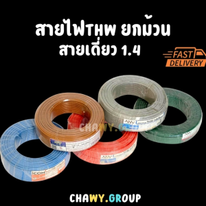 สายไฟ THW แกนเดี่ยว ขนาด 4.0 Sq.mm (750V) - สำหรับเครื่องใช้ไฟฟ้ากำลังสูง มาตรฐาน มอก. แท้ 90 เมตร