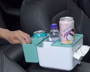 HESPR🌈กล่องวางแก้วน้ำ ที่วางแก้วในรถ กล่องใส่ของอเนกประสงค์ อุปกรณภายในรถยนต์ กล่องเก็บของในรถ กล่องเก็บกระดาษทิชกล่องใส่ของ