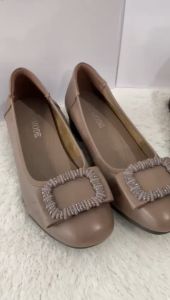 NEW!!! Sepatu Wedges KulitAsli Wanita Import   W7833 Sepatu Kerja Wanita  Import  KulitAsli Kekinian Kasual Formal (+Box) Import