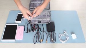 คลินิก กระเป๋าเก็บอุปกรณ์มือถือ Power bank ซองมือถือ 30,000 mAh กระเป๋าจัดระเบียบ สายชาร์จ USB หูฟัง