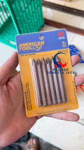 AMERICAN TOOL 8957545 Impact Driver Mata Obeng Ketok Set 6 Pcs Ph2 x 80mm + Plus S2 Heavy Duty