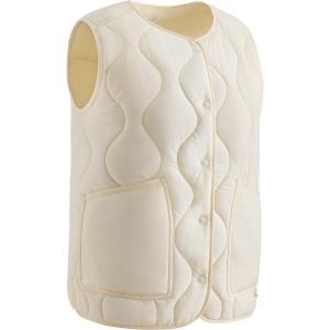 Beneunder | Banana Leaf Autumn Winter Lightweight Fleece Vest Womens Outerwear Windproof Inner Core Warmth Like Down Layering Jacket