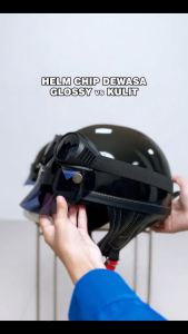 HELM CHIPS DEWASA ESTETIK WARNA HITAM GLOSSY