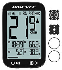 Wireless GPS Bike Computer Waterproof Rechargeable Bicycle Speedometer Odometer Stopwatch Riding Accessory for Cycling