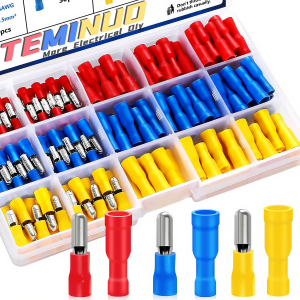 160/80/60pcs bullet butt connectors fully Insulated pvc quick splice electrical crimp terminal for automotive boat industrial