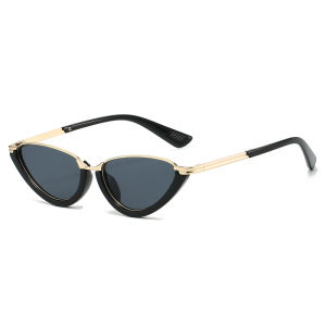 JN IMPRESSION Small frame metal cat-eye sunglasses personality sunglasses sun protection no makeup sunglasses