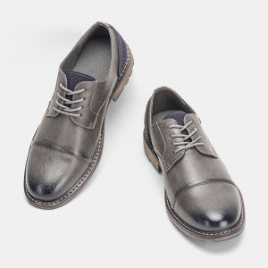 Men Leather Shoes 2026 Brand Comfortable Fashion Men Derby Shoes