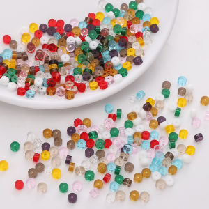 20/50pcs 2x4mm Colorful Glass Beads Oblate Charm Loose Beads for Bracelet Necklace DIY Jewelry Making Craft Accessories