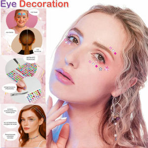 Shining gemstone stickers suitable for party performances facial tattoos eye stickers with rhinestones jewelry decorations