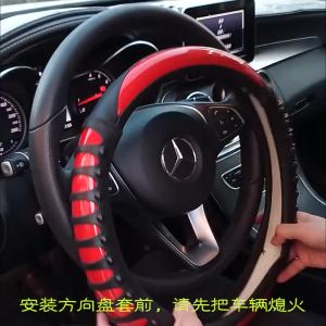 Penghantaran dari China [2025] Penutup Roda Stereng Kereta Empat Musim Boleh Disesuaikan  3D Penutup Pemegang Kereta Bulat Kulit Gentian Karbon Honeycomb 3.8