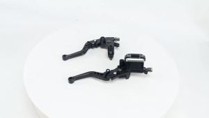 CNC One Pair 7/8" 22mm Universal Motorcycle Brake Master Cylinder Lever Cable Clutch Reservoir For Scooter Sport Dirt Bike