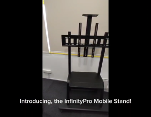 InfinityPro A Series Mobile Stand For Interactive Display TV Monitors Mount Movable Shelf Rack 55" to 98"