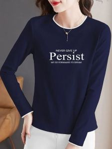 HUAXUNRAN | Cotton Long Sleeve Loose Fit Slimming T-shirt for Women