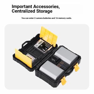 Camera Storage Case for Sony FZ100 Canon LPE6 Nikon EL15C Fuji W235 Panasonic Camera Battery SD/CF Memory Card Protective Case
