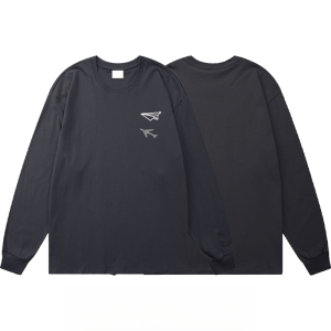 Áo Thun Dài Tay Cotton Mỹ Dành Cho Nam Mùa Thu 2025 in Họa Tiết Sáng Tạo Áo Thun Cotton Nguyên Chất Phong Cách Thường Ngày Rộng Rãi