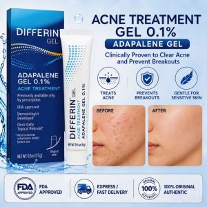 Differin Adapalene Gel 0.1% Retinoid Treatment For Face Prevent New Pimples Blackheads & Acne Scars