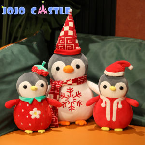 JOJO CASTLE 2025 Merry Christmas Gift 25/35cm Penguin Dol Lovely New Year Mascot Pillow Stuffed Soft Cosplay Penguin Plush Toys Xmas Gifts for Kids Christmas Decorations 圣诞节礼物