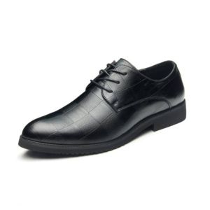 Business Casual Plaid Mens Shoes Leather Oxfords Dress Shoes Large Size Versatile Casual Wedding Shoes Spring Autumn