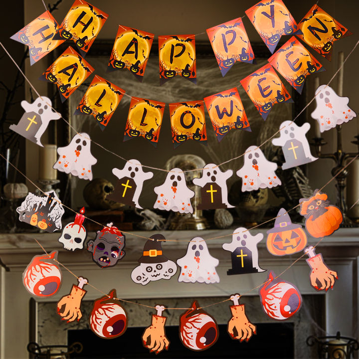 3M hạnh phúc Halloween thẻ giấy kéo cờ cho kỳ nghỉ không khí đạo cụ/dễ ...
