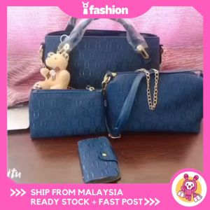 iFASHION 1071 5 in 1 Women Ladies Messenger Tote Shoulder Handbag Bear Bag Beg Tangan Wanita Sling Purse Wallet