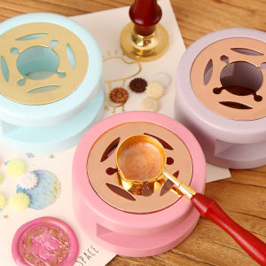 Fire Paint Small Furnace Retro Seal Solid Wood Stove Suit Envelope Seal Student Journal Ins Wind Fire Paint Tool Outfit Accessories Spoon Cobalt Card Making Heating Candle Newbie Beginner