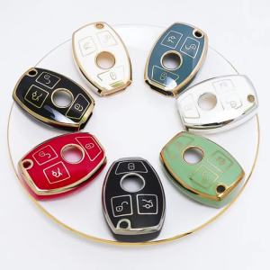 Shell Fob Keychain For Mercedes Benz A B C S Class AMG GLA CLA GLC W176 W221 W204 W205 Car Key Case Cover Key Bag Accessories