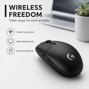 Logitech | Logitech G304 Lightweight Wireless Gaming Mouse 12000 DPI Hero Sensor 9 Months Battery Life LIGHTSPEED Portable for PC Laptop