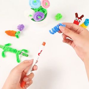 (100 ชิ้น) ผ้าไหมกำมะหยี่ 6 ซม. DIY สร้างสรรค์งานหัตถกรรมสีสันสดใสขายดีแบ่งไม่มีขน