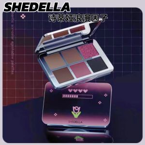 Romantic 6 Color Matte Glitter Eye Shadow Palette by SheDeLLA Chinese Cosmetic Brand Eye Makeup Romantix Factor Time Formula