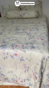 Bộ Chăn Ga Gối Tencel Silk Hoa Văn Cao Cấp Mềm Mịn Thoáng Mát - Nhiều Kích Thước