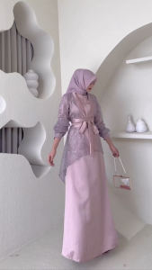 Fuji Dress Dewasa Remaja Outher Brokat Kondangan Baju Pesta Mewah Gaun Bridesmaid Silk Elegan Kekinian
