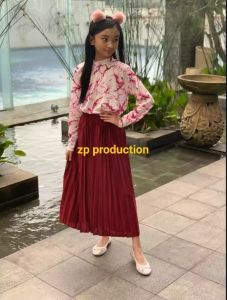 ROK PLISKET ANAK REMPEL BESAR USIA 6-11TAHUN/ROK TERLARIS/BAWAHAN TERLARIS