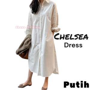 SHANE CLOTHING TUNIK WANITA PUTIH POLOS LENGAN PANJANG BAHAN KATUN IMPORT 070722