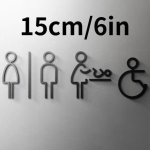 CIFbuy | Biển Hiệu Phòng Vệ Sinh Tự Dính 3D Acrylic Biển Hiệu Văn Phòng Kinh Doanh Trang Trí Quà Tặng Tân Gia