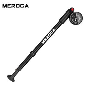 MEROCA Mtb ปั๊ม 300psi ความดันอากาศสําหรับส้อมด้านหน้าโช้คอัพปั๊มด้านหลังกระเพาะปัสสาวะแบบพกพาจักรยานแรงดันสูงปั๊ม
