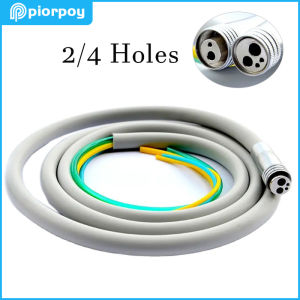 PIORPOY2/4HolesDental Silicone High and Low Speed Turbine Handpiece Tubing Hose Cable Connector Dentistry Laboratory Accessories